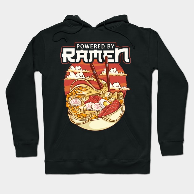 Powered By Ramen Cute & Funny Anime Kawaii Hoodie by theperfectpresents